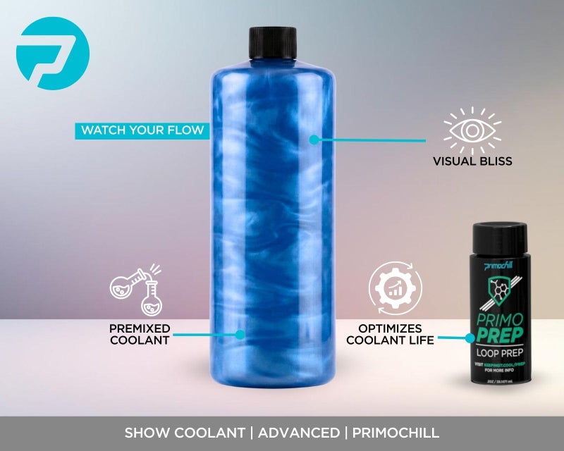 PrimoChill Vue - Computer WaterCooling Coolant, Visual Flow, Solid/Non-Transparent, Full Protection, PrimoPrep Included, Proudly Made in The USA - Opaque Cobalt - Image 2